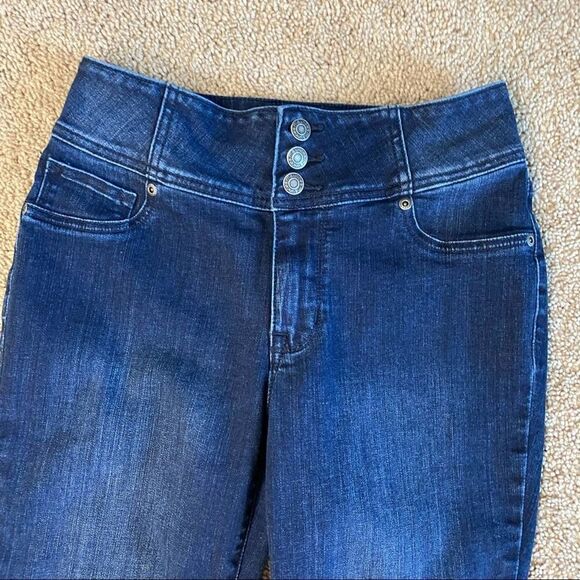 𝅺maurices High Rise Skinny Jeggings Dark Wash Stretch Denim Blue Jeans 26 - Picture 2 of 6